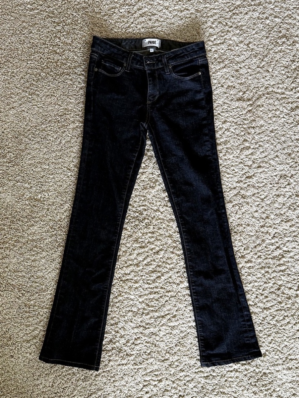 PAIGE Manhattan Bootcut Dark Wash Jeans | Size 27 | Premium Stretch Denim